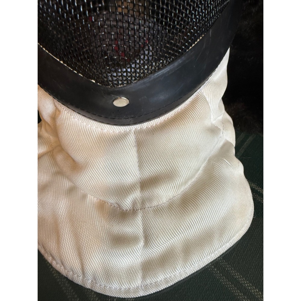 Absolute Black White Fencing Gear Foil Protective Mask Size M Made In USA
